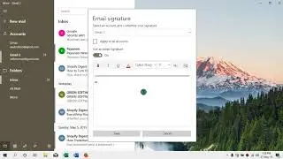 Windows 10 signature Add in Email apps Bangla