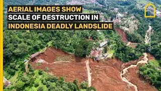 Aerial images show scale of destruction in Indonesia deadly landslide
