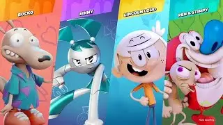 Nickelodeon all star brawl Rocko vs Jenny vs Lincoln Loud vs Ren and Stimpy🌟