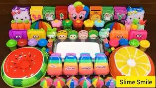 RAINBOW Slime | Mixing Random into Glossy Slime| Satisfying Slime Video #ASMR