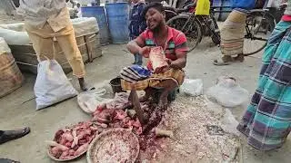 Fresh Fish Cutting in the Local Bazar | Daily Market Life | DHA SHILA