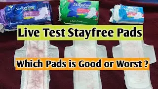 Live Test Stayfree Different Pad कौन सा सबसे घटिया Worst & Best Pads Dryness Test🤔 Best Sanitary Pad