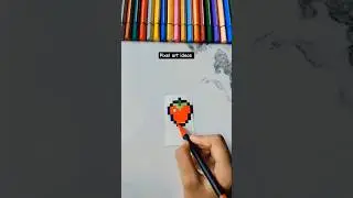 DIY pixel art 🍓✨ #pixelart #art #pixelartideas #pixelartist #shorts