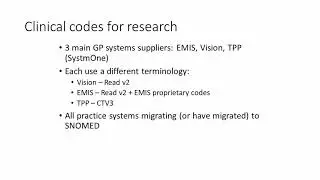 2  GP system suppliers and clinical codes
