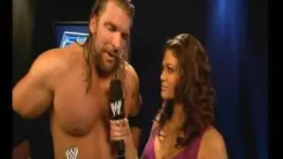 The Champion Triple H Backstage with Eve