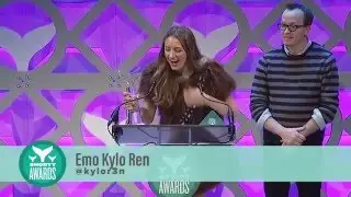 Emo Kylo Ren accepts the Shorty Award for Best Parody Account
