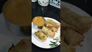 Crispy Veg Spring Rolls Recipe|Street Style Spring Rolls at Home #SpringRolls #CookingAesthetic #yum