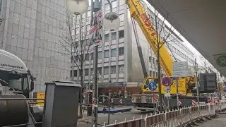 Baustelle in Kunststrasse Mannheim