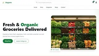 Vegora &ndash; Organic Grocery Website UI | Free Tailwind CSS E-commerce Template