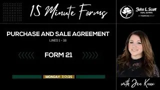 WA Purchase & Sale Agreement: Form 21 Line-by-Line 1-18