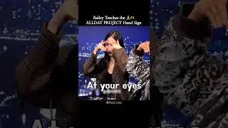 Bailey Teaches the ALLDAY PROJECT Hand Sign 🫶 #kpop #alldayproject #famous #bailey #choreography