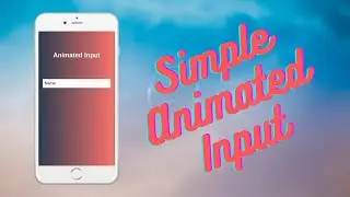 Simple Animated Input Field - Html and Css