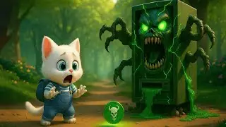 🐾✨ Small Kitten Meets Magical Water Machine for the First Time!