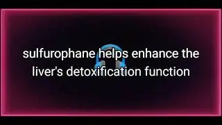 Sulforaphane helps enhance the liver's detoxification function and helps excrete harmful substances