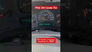GM Cluster Language Scrolling Fix&hellip; FREE! #mechanic #diy #science