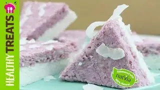 Vegan Coconut Ice slice - Natvia's Healthy Treats