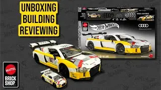 Mattel Brick Shop Audi R8 LMS Unboxing, Building, and Review