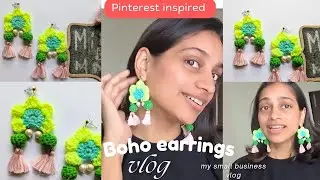 I made this Crochet pinterest inspired boho earrings for my small business on Instagram