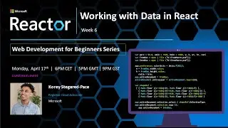 Web Development for Beginners &ndash; Working with Data in React &ndash; Week 6