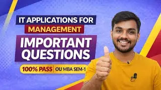 IT Applications for Management 🖥️ | OU MBA SEM-1 | MOST IMPORTANT QUESTIONS 🎯 @santhoshbachuwar2987 