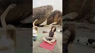 Meditation on Rocks During Yoga TTC In Goa GoaYogashala