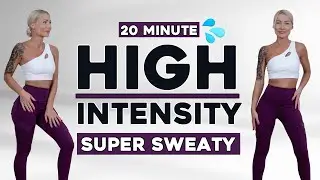 20 MIN KILLER HIIT TABATA Workout - All Standing - No Equipment - SUPER SWEATY Home Workout