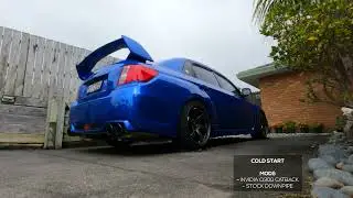 2013 Subaru WRX - Stock vs Aftermarket Downpipe (Grimmspeed Catted DP)