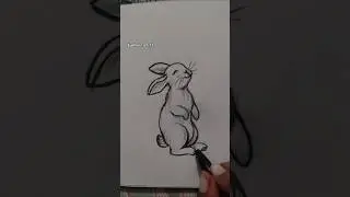 🐰🐇 Hop into creativity with this cute rabbit sketch! Fluffy ears, twinkly eyes, and pure joy 👩&zwj;🎨✏️