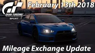 GT Sport Mileage Exchange Update February 13th 2018