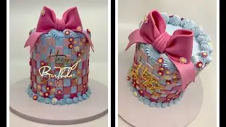 Pink Chekered Cake