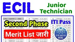 ECIL Second Phase Result Merit List जारी ECIL Viru Info