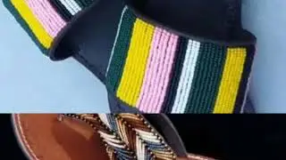 African custom made leather sandals