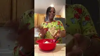 Making strawberry banana pudding poke cake 🥴