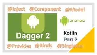 DRAGGER Kotlin tutorial android part 7. Inject runtime values to dependent objects using MODULE.