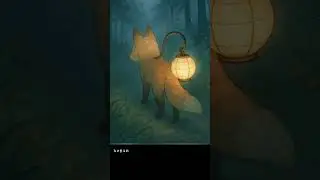 The Paper Lantern Fox #fuzzyloop
