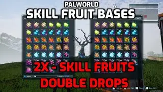 Palworld: Skill Fruit Tree Bases | x2 Skill Fruits | Double Drops with Gathering Pals.
