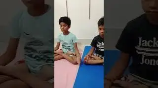 प्राणायाम का अभ्यास करते बच्चें l#yogasanabharat #worldyoga #upysa #nysf