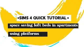Sims 4 platform builds: Split level loft beds in apartments