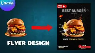 Burger Advertising Poster Design in Canva