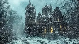 Haunted Castle in a Snowstorm | ASMR Blizzard Sounds & Howling Wind for Sleep & Relaxation Ambience