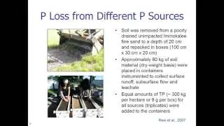Inorganic vs Organic Sources of P