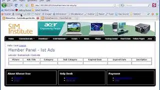 Website Development Course - Level 1 - Membership Classified Advertisement - Post Ads