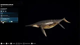 Jurassic World Evolution 2 all shonisaurus skins and patterns.