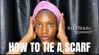 How to Tie a Jersey Scarf in 1 Minute | Quick & Easy Headscarf / Head Tie Tutorial