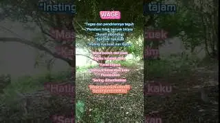Wage #weton#primbon##pasaranjawa#neptu#watak#wage