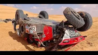 Accident Stage 7 Dakar 2022 Marco Carrara 406 and Sergei Kariakin 333 accident - crash Dakar 2022