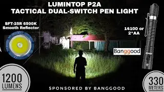Lumintop P2A &mdash; тактический фонарик-ручка, SFT-25R, 1200 люмен, совместим с двумя батарейками АА