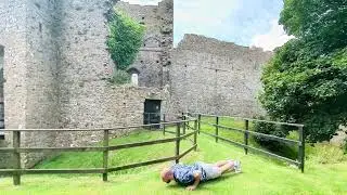 Push Ups at Manorbier Castle