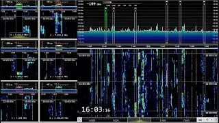 Putzing with SDRs - Listening in on DX contest on 40 meter ham band