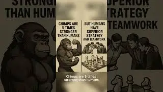 Chimps vs Humans: Strength 🦍 vs Strategy 🧠 #short  #mindgames  #wildbattle   #viralshorts #whoWins